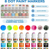Washable Markers 9 Piece Dot Art Paint Kit Pack for Kids, Non Toxic Daubers Activity Art Kit for Toddlers and Up