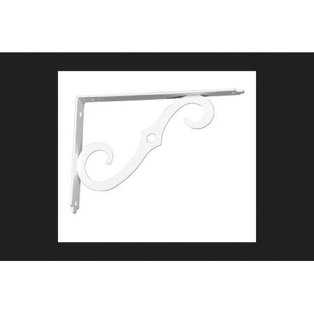 Ace Steel White 12 Ga. Shelf Bracket 8 in. L x 1/2 in. W x 5 in. H