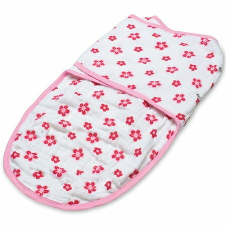 aden + anais easy swaddle blanket, princess posie, small/medium (discontinued by manufacturer)