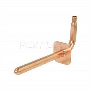 Pexflow PSO-12F8 PEX Copper Stub Out Elbow with Wall Flange 12 Brass