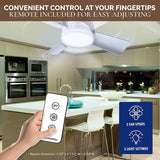 Bell+Howell Socket Fan Light Original, Socket Ceiling Fan with Lights and Remote - 3 Adjustable Fan Speed/Brightness Settings, Ceiling Lights, LED Lights for Bedroom, Bathroom, As Seen On TV