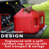 EZ-POUR Rigid Spout Replacement and Vent kit for Water Jugs and Pre-2009 Gas Cans - Update your Old Cans | Includes Spout, Cap, Replacement Vent, Flame Arrestor, & Secondary Base Cap