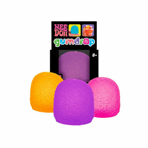 Schylling NeeDoh Gumdrop Textured Sensory Fidget Toy Colors May Vary (3 Pack)
