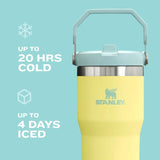 STANLEY IceFlow Stainless Steel Tumbler with Straw - Vacuum Insulated Water Bottle for Home, Office or Car - Reusable Cup with Straw Leak Resistant Flip - Cold for 12 Hours or Iced for 2 Days (Cream)