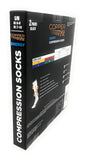 Copper Fit Unisex Compression Sock, Choose Size and Pairs (2, Large/X-Large), Black