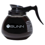 BUNN Coffee Pot Decanter/Carafe Black Regular - New Glass Design Shape - Ergonomic Handle - 12 Cup Capacity -