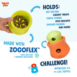 WEST PAW Zogoflex Toppl Interactive Treat Dispensing Dog Puzzle Play Toy, 100% Guaranteed Tough, It Floats!, Made in USA, Large, Granny Smith