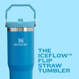 STANLEY IceFlow Stainless Steel Tumbler with Straw - Vacuum Insulated Water Bottle for Home, Office or Car - Reusable Cup with Straw Leak Resistant Flip - Cold for 12 Hours or Iced for 2 Days (Cream)