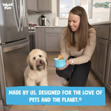 WEST PAW Zogoflex Toppl Interactive Treat Dispensing Dog Puzzle Play Toy, 100% Guaranteed Tough, It Floats!, Made in USA, Large, Granny Smith
