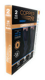 Copper Fit Unisex Compression Sock, Choose Size and Pairs (2, Large/X-Large), Black