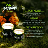 Murphy’s Naturals Mosquito  Candle (9oz) | , Natural Ingredients Like Peppermint, Rosemary and Citronella | Each Candle Burns for 30+ Hours | Made in USA | Great for The Patio