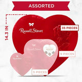 RUSSELL STOVER I LOVE YOU Red Foil Heart Assorted Milk & Dark Chocolate Gift Box, 20.1 oz. (35 pieces)