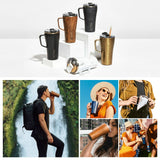 BrüMate Toddy 22oz 100% Leak Proof Insulated Coffee Mug with Handle & Lid - Stainless Steel Coffee Travel Mug - Double Walled Coffee Cup (Matte Navy)
