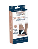 Copper Fit CFACBP Health Unisex Arch Relief Plus with Built-In Orthotic Support, Black