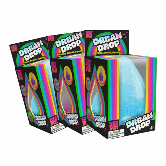 Schylling NeeDoh Dream Drop - Sensory Toy with Groovy Goo Filling - Three Random Colors - Ages 3 and Up - 3 Pack