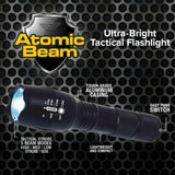 Atomic Beam LED Flashlight Original by BulbHead, 5 Beam Modes, Tactical Light Bright Flashlight (1 Pack)