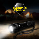 Atomic Beam LED Flashlight Original by BulbHead, 5 Beam Modes, Tactical Light Bright Flashlight (1 Pack)