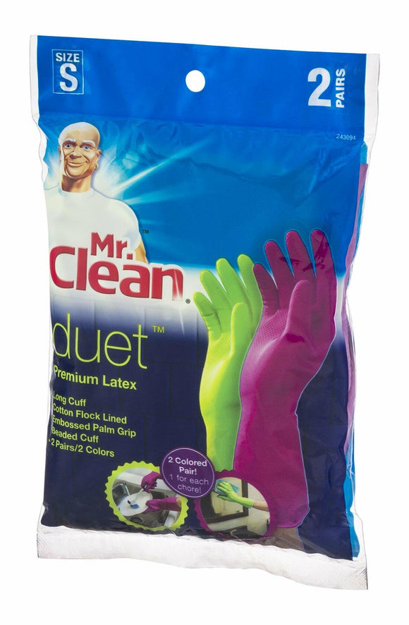 Mr Clean 243092 Small Duet Reusable Latex Gloves