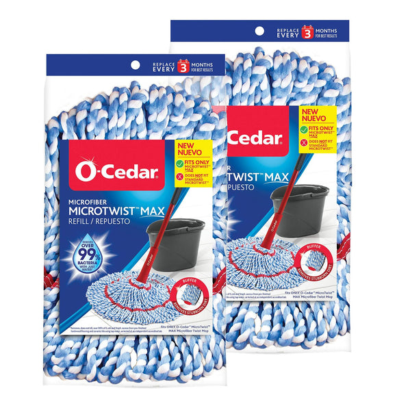 O-Cedar MicroTwist MAX Microfiber Refill (Pack of 2)