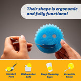 Scrub Daddy Color Sponges - Scratch-Free Multipurpose Dish Sponges for Kitchen, Bathroom & Household Cleaning - Made with BPA-Free Polymer Foam (3 Count) (New - without box)