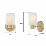 Westinghouse 6227800 Sylvestre One-Light Indoor Wall Fixture, Brushed Nickel Finish with Frosted Seeded Glass