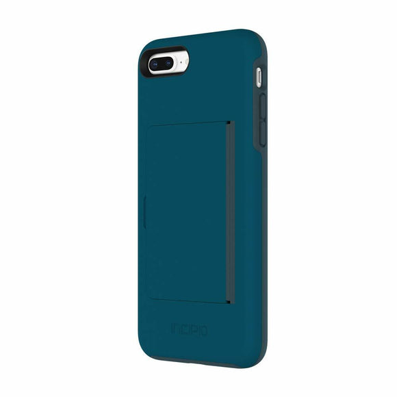 Incipio Stowaway iPhone 8 Plus & iPhone 7 Plus Case with Credit Card Slot Holder and Integrated Stand for iPhone 8 Plus & iPhone 7 Plus - Navy