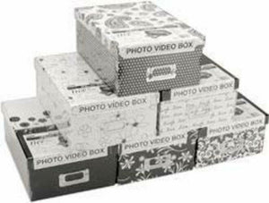 Pioneer B1BW Photo Storage Box, Black & White