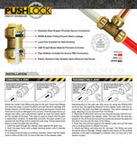 MIDLINE VALVE VQTF34 Plug End Cap Pipe Fitting Push to Connect Pex Copper, CPVC, 1/2'', Brass