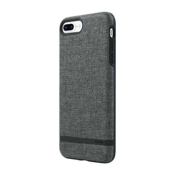 Incipio Carnaby iPhone 8 Plus & iPhone 7 Plus Case [Esquire Series] with Co-Molded Design and Ultra-Soft Cotton Finish for iPhone 8 Plus & iPhone 7 Plus - Gray