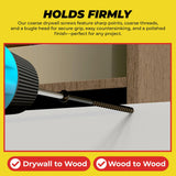 Qualihome #10 Coarse Thread Sharp Point Drywall Screw with Phillips Drive #2 Bugle Head, 1 Lb/Pound, Black, Ideal Screw for Drywall Sheetrock, Wood and More (4 Inch)