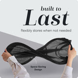 Handy Laundry Collapsible Mesh Pop Up Hamper with Wide Opening and Side Pocket – Breathable, Sturdy, Foldable, and Space-Saving Design for Clothes and Storage. (Black)