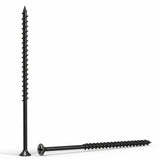Qualihome #10 Coarse Thread Sharp Point Drywall Screw with Phillips Drive #2 Bugle Head, 1 Lb/Pound, Black, Ideal Screw for Drywall Sheetrock, Wood and More (4 Inch)