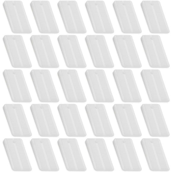 Qualihome Nylon Plastic Shims for Leveling - Clear Plastic Wedges for Home Furniture, Toilet, Bed, Restaurant Table Wedges - Non Slip Levelers, Stabilizers with Ribbed Design - 1-1/8