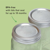 Ball Wide Mouth Glass Mason Jars with Lids and Bands, Used for Canning, Pickling, Juice, Jam, Jelly, Quart Size 32 Ounce (Pack of 8)