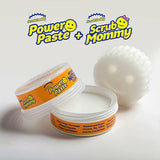 Scrub Daddy All Purpose Cleaning Paste Kit- PowerPaste - Natural Cleaning Product, Non-Toxic, Multi-Surface, Includes PowerPaste and Dye-Free Scrub Mommy Dual-Sided Scrubber - 1ct