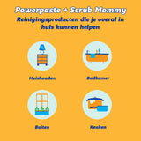 Scrub Daddy All Purpose Cleaning Paste Kit- PowerPaste - Natural Cleaning Product, Non-Toxic, Multi-Surface, Includes PowerPaste and Dye-Free Scrub Mommy Dual-Sided Scrubber - 1ct