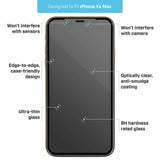 BodyGuardz - Pure 2 Edge Glass Screen Protector for Apple iPhone Xs Max, Ultra-Thin Edge-to-Edge Tempered Glass Screen Protection for Apple iPhone Xs Max - CASE Friendly
