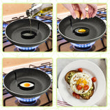 Eggssentials Egg Rings for Frying Eggs Pack of 4 Egg ring Large 3.5 - Non-Stick Pancake Mold Maker & Egg Mold for Breakfast Sandwiches. (NEW - Without Box)