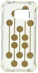 Ballistic, Galaxy S7 Case [Jewel Mirage] Laser Etched Metal Design [Gold Dots] Reinforced Bumper 6ft Drop Test Case Cell Phone Case for Samsung Galaxy S7 - Clear w/ Gold VM Pattern