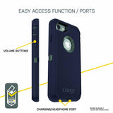 OtterBox iPhone SE 3rd & 2nd Gen, iPhone 8 & iPhone 7 (not Compatible with Plus Sized Models) Defender Series Case - Big SUR, Rugged & Durable, with Port Protection, Includes Holster Clip Kickstand