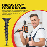 Qualihome #6 Coarse Thread Sharp Point Drywall Screw with Phillips Drive #2 Bugle Head, 1 Lb/Pound, Black, Ideal Screw for Drywall Sheetrock, Wood and More, 1 Inch, 325 Pack