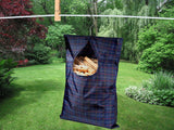 Handy Laundry Clothespin Bag - 11" x 15" - Holds 100 Medium-Sized Clothes Pins, Water-Repellent Material, Hook for Hanging and Effortlessly Sliding on the Clothesline with an Extra-Large Opening.