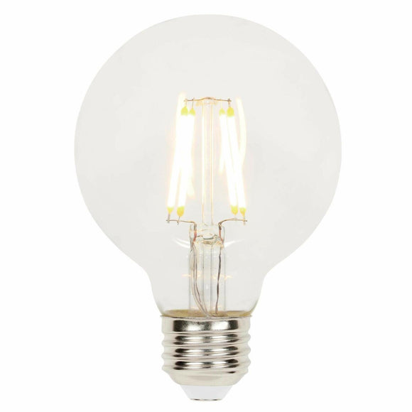 Westinghouse 4317300 6.5 (60-Watt Equivalent) G25 Dimmable Clear Filament, Medium Base LED Light Bulbs