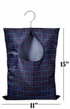 Handy Laundry Clothespin Bag - 11" x 15" - Holds 100 Medium-Sized Clothes Pins, Water-Repellent Material, Hook for Hanging and Effortlessly Sliding on the Clothesline with an Extra-Large Opening.