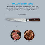 Messermeister Avanta Forged Kullenschliff Carving Set - Includes 8” Carving & Slicing Knife + 7” Fork - German X50 Stainless Steel - Pakkawood Handle - Rust Resistant & Easy to Maintain