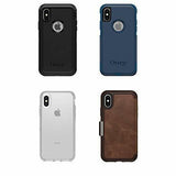 OtterBox DEFENDER SERIES SCREENLESS Case Case for iPhone Xs & iPhone X - Retail Packaging - DARK LAKE (CHINCHILLA/DRESS BLUES)