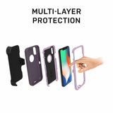 OtterBox DEFENDER SERIES SCREENLESS Case Case for iPhone Xs & iPhone X - Retail Packaging - DARK LAKE (CHINCHILLA/DRESS BLUES)