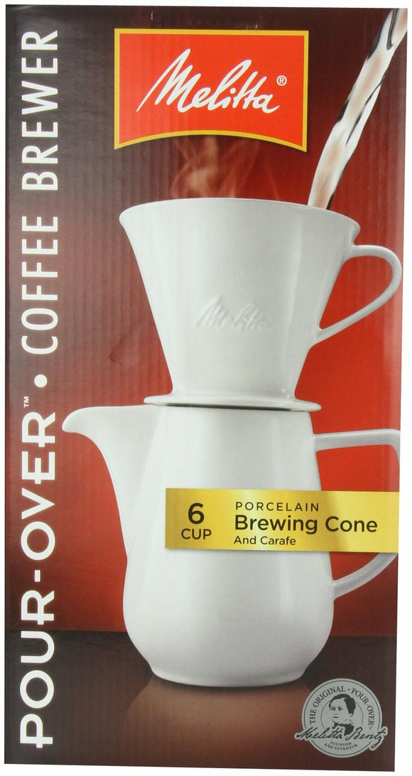 Melitta Gourmet Coffeemaker, Pack of 1, 36 ounces, Porcelain Carafe