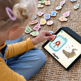Marbotic - Sensory Kit for iPad - Wooden Interactive Lowercase Letters and Numbers for Learning to Read & Maths -Ages from 2 to 5- Used in Kindergartens