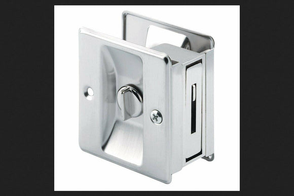 Prime-Line 164159 Satin Nickel, Pocket Door Privacy Lock (Single Pack)